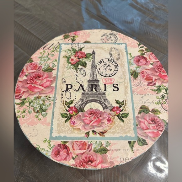 Other - Paris Themed Decorative Box with Roses